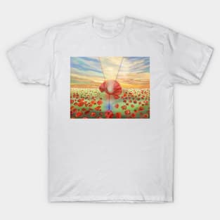 Poppy Fields Remembrance Memorial T-Shirt